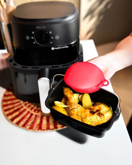 Téglalap alakú airfryer edény, acél, 20 x 13 cm - PYREX