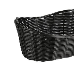 Ovális kenyérkosár, műanyag, 28 x 21 cm, fekete - Kesper