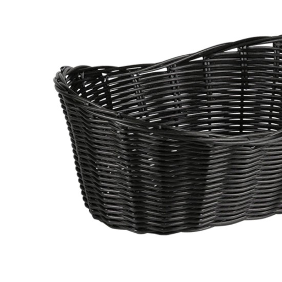 Ovális kenyérkosár, műanyag, 28 x 21 cm, fekete - Kesper