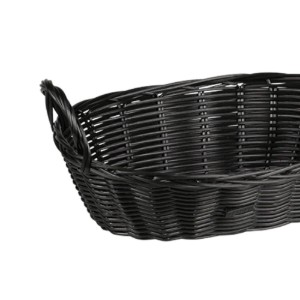 Ovális kenyérkosár, műanyag, 29 x 18 cm, fekete - Kesper