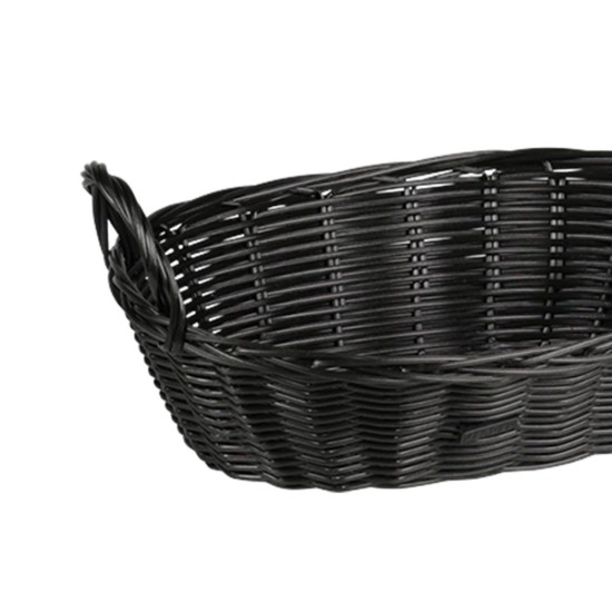 Ovális kenyérkosár, műanyag, 29 x 18 cm, fekete - Kesper