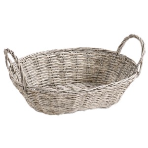 Ovális kenyérkosár, műanyag, 29 x 18 cm, szürke - Kesper