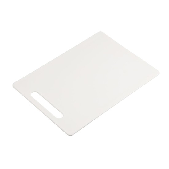 Műanyag vágódeszka, 28,5 x 19,5 cm, 0,5 cm vastag, fehér - Kesper