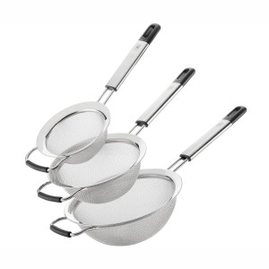 3 darabos szűrőkészlet, rozsdamentes acél, 12/16/19 cm - BRA