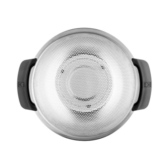 3 darabos szűrőedény készlet 2 fogantyúval, rozsdamentes acél, 18/22/26 cm - BRA
