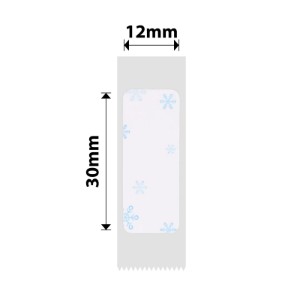 Címke matrica tekercs, 12x30mm, 210 db/tekercs, Blue Snow - NIIMBOT