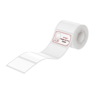 Öntapadós címke tekercsben "Kétszínű", 50 x 30 mm, 230 db/tekercs, Piros/Fekete - NIIMBOT