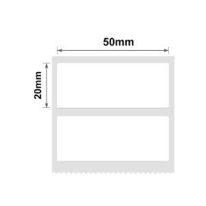 Öntapadós hőcímkék tekercsben, 50 x 20 mm, 320 db/tekercs, Fehér - NIIMBOT