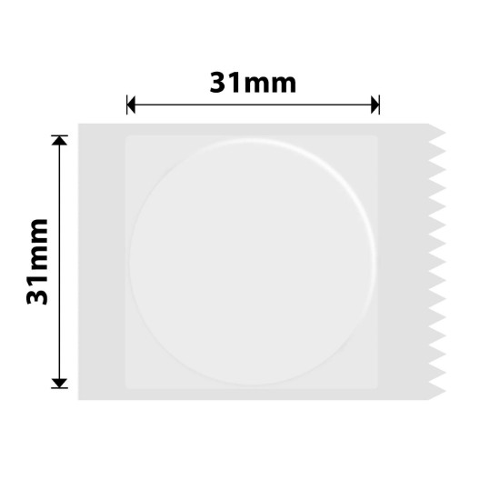 Öntapadós, kerek címke tekercsben, 31 mm, 210 db/tekercs, fehér - NIIMBOT