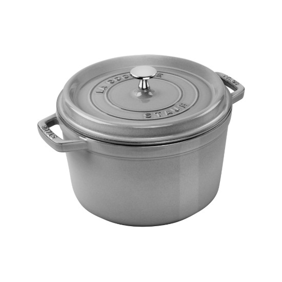 Cocotte mély főzőedény, öntöttvas, 24cm/4.7L, Graphite Grey - Staub