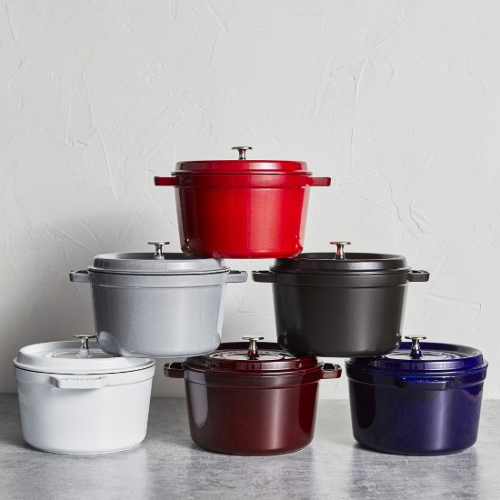 Cocotte mély főzőedény, öntöttvas, 24cm/4.7L, Graphite Grey - Staub