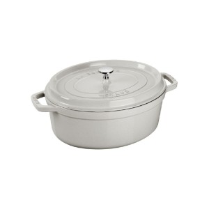Ovális Cocotte főzőedény, öntöttvas, 23cm/2.35L, White Truffle - Staub