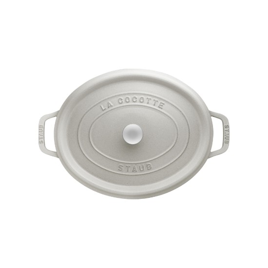 Ovális Cocotte főzőedény, öntöttvas, 23cm/2.35L, White Truffle - Staub