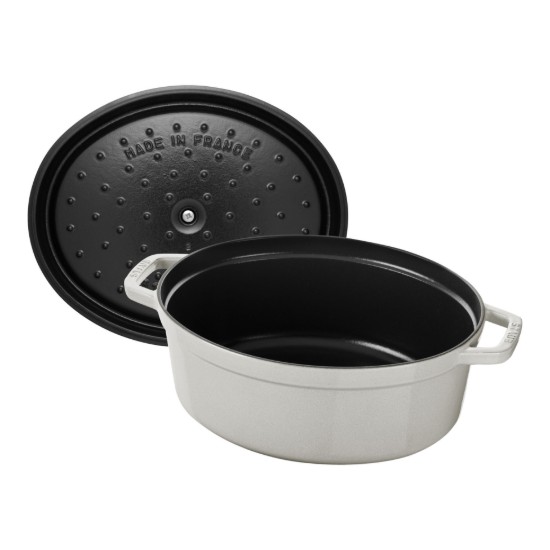 Ovális Cocotte főzőedény, öntöttvas, 23cm/2.35L, White Truffle - Staub