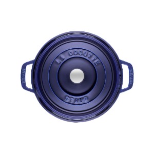 Cocotte főzőedény, öntöttvas, 22cm/2,6L, Dark Blue - Staub