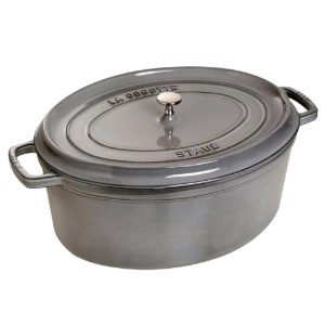 Ovális Cocotte főzőedény, öntöttvas, 37cm/8L, Graphite Grey - Staub