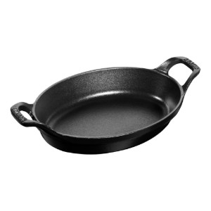 Ovális sütőtál, öntöttvas, 28 cm, Black - Staub