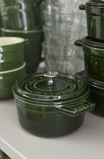 Mini Cocotte főzőedény, öntöttvas, 10cm/0.25L, Basil - Staub 
