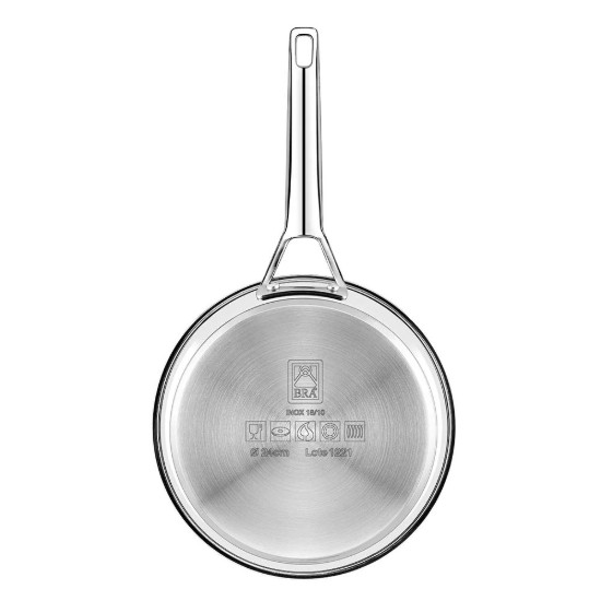 2 darabos rozsdamentes acél serpenyőkészlet, 3 rétegű, 24/28 cm, "Signature" - BRA