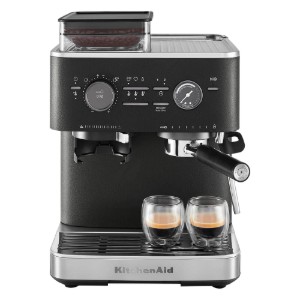 Félautomata elektromos eszpresszógép, 1500 W, "Cast Iron Black" szín - KitchenAid