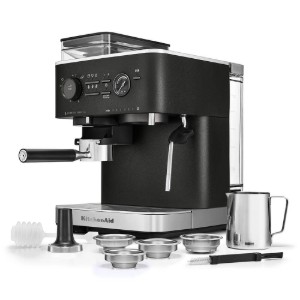 Félautomata elektromos eszpresszógép, 1500 W, "Cast Iron Black" szín - KitchenAid
