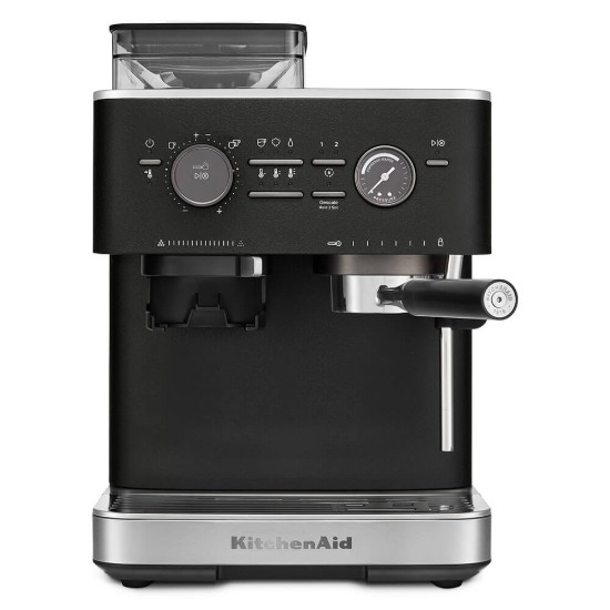 Félautomata elektromos eszpresszógép, 1500 W, "Cast Iron Black" szín - KitchenAid