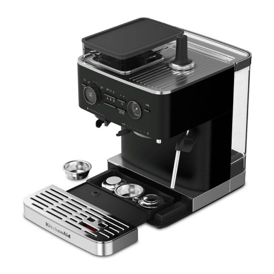 Félautomata elektromos eszpresszógép, 1500 W, "Cast Iron Black" szín - KitchenAid
