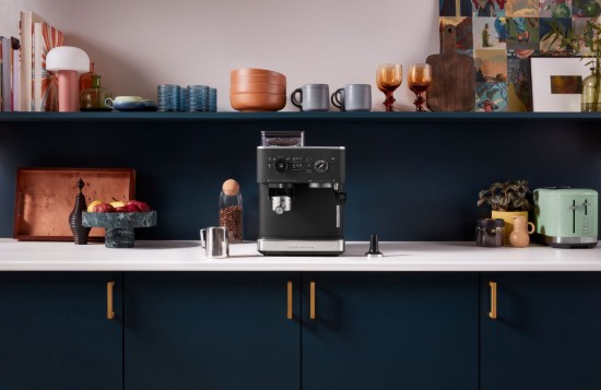 Félautomata elektromos eszpresszógép, 1500 W, "Cast Iron Black" szín - KitchenAid