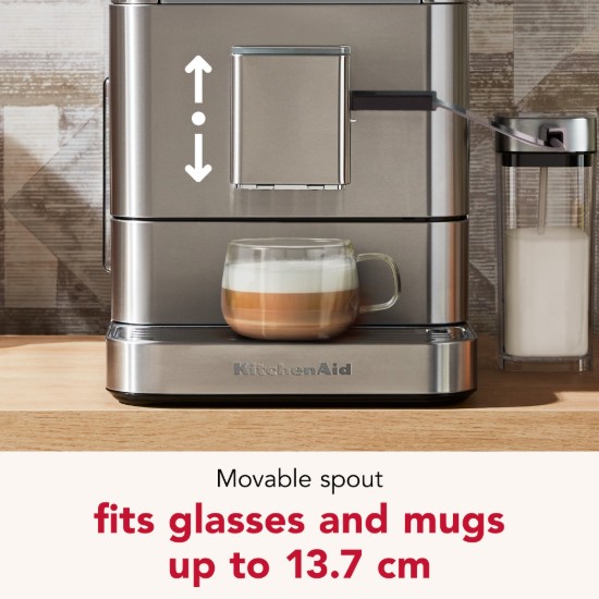 Automata elektromos eszpresszógép KF8, 1450 W, "Stainless Steel" szín - KitchenAid