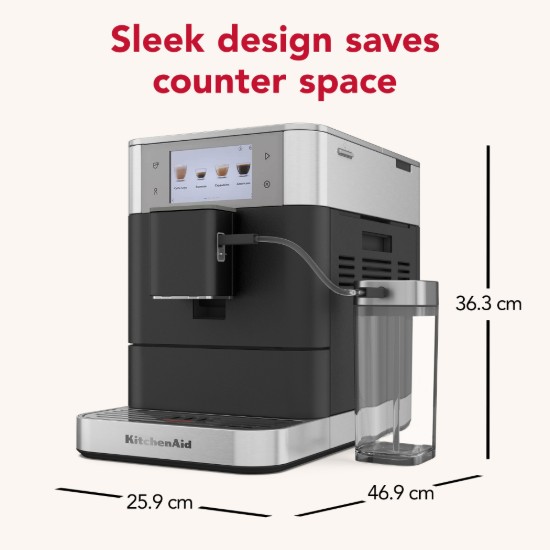 Automata elektromos eszpresszógép KF8, 1450 W, "Cast Iron Black" szín – KitchenAid