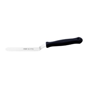Mázs díszspatula, rozsdamentes acél, 12 cm, "Creme", fekete - Pirge
