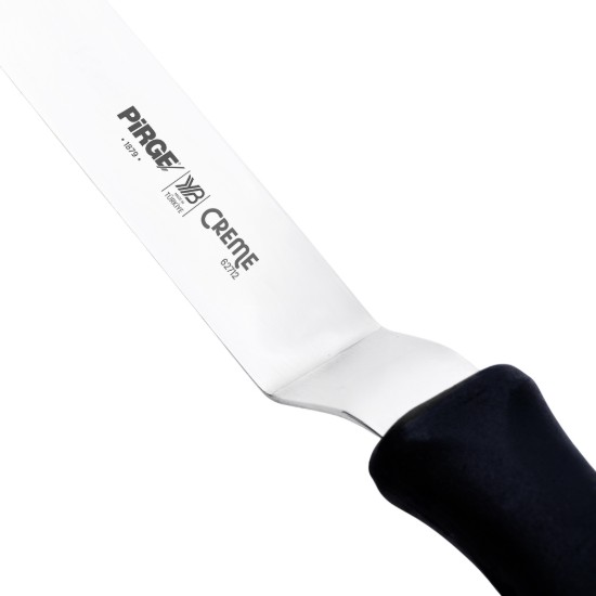 Mázs díszspatula, rozsdamentes acél, 12 cm, "Creme", fekete - Pirge