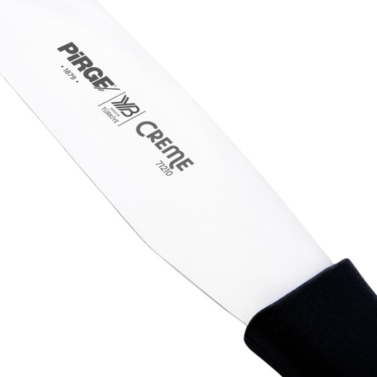 Mázas díszlapula, rozsdamentes acél, 20 cm, "Creme", fekete - Pirge