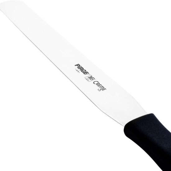 Mázs díszlapátula, rozsdamentes acél, 25 cm, "Creme", fekete - Pirge