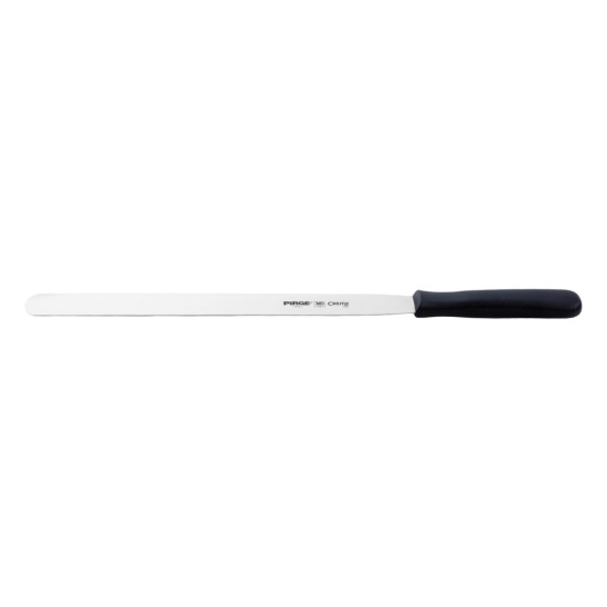 Mázs díszítés spatula, rozsdamentes acél, 30 cm, "Creme", fekete - Pirge