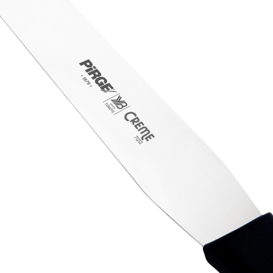 Mázs díszítés spatula, rozsdamentes acél, 30 cm, "Creme", fekete - Pirge