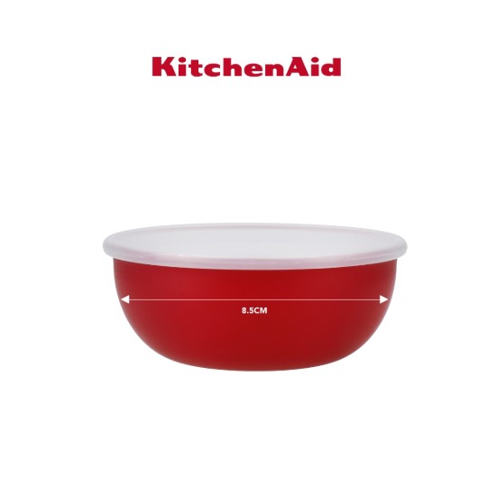 4 db-os tál készlet, tetővel, műanyag, "Empire Red" - KitchenAid márka
