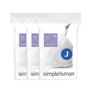 Szemetes zsákok, J kód, 30-45 L / 60 db, műanyag - "simplehuman" márka