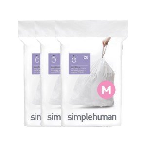 Szemeteszsákok, M kód, 45 L / 60 db, műanyag - simplehuman