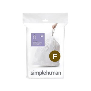 Szemeteszsákok, F kód, 25 L / 20 db, műanyag - simplehuman