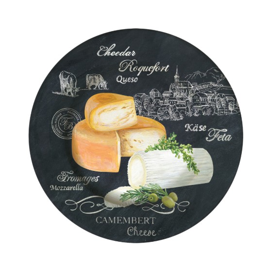 4db sajttálak, porcelán, 19 cm, "World of Cheese" - Easy Life