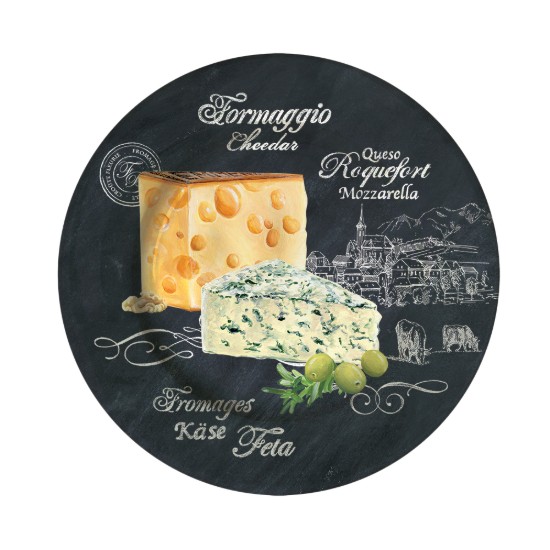 4db sajttálak, porcelán, 19 cm, "World of Cheese" - Easy Life