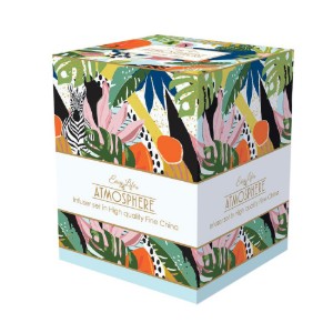 "Tropical Vibes" 350 ml-es porcelán csésze fedéllel és infúzióval - Easy Life