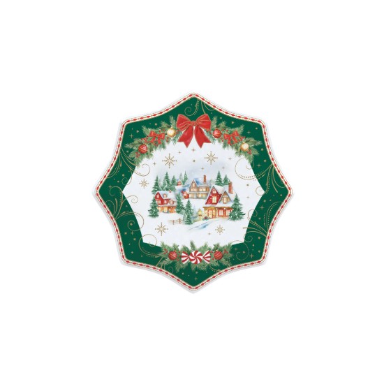 4 desszertttálból álló készlet, porcelán, 16 cm, "Christmas Heritage" - Easy Life