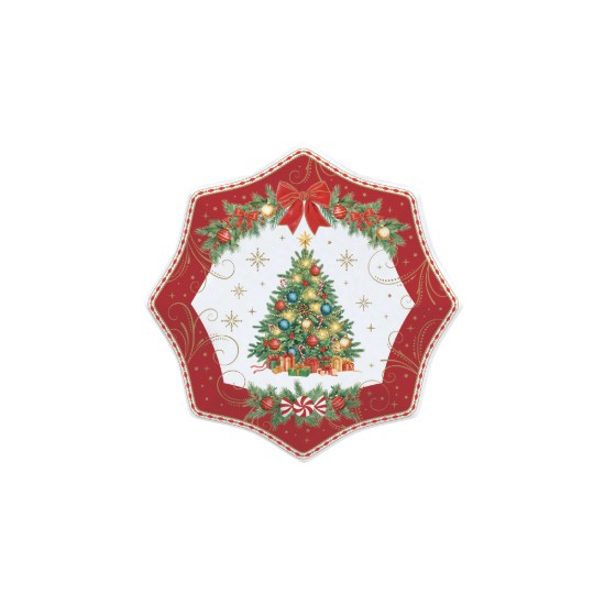 4 desszertttálból álló készlet, porcelán, 16 cm, "Christmas Heritage" - Easy Life