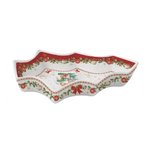 Karácsonyfa alakú tálalótál, porcelán, 28,5 x 21,5 cm, "Christmas Heritage" - Easy Life