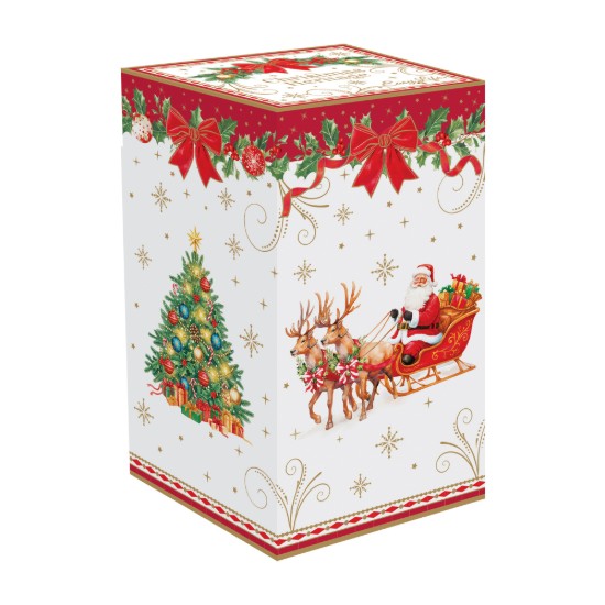 Gyertyatartó, porcelán, 6,5 x 6,5 x 14,5 cm, "Christmas Heritage" - Easy Life