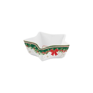 Csillag alakú tál, porcelán, 15 cm, "Christmas Heritage" - Easy Life