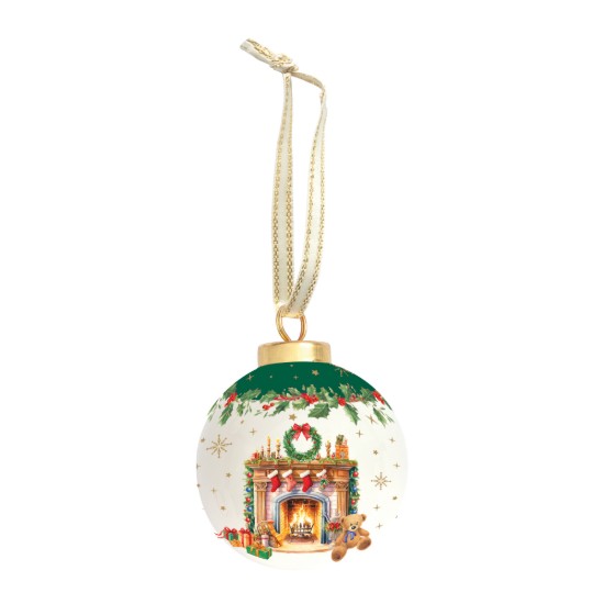 Karácsonyfadísz, kerámia, 7 cm, "Christmas Heritage" - Easy Life