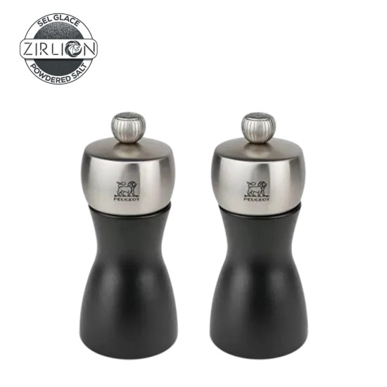2 só- és borskuricás daráló készlet, 12 cm, "Fidji Z", fekete - Peugeot